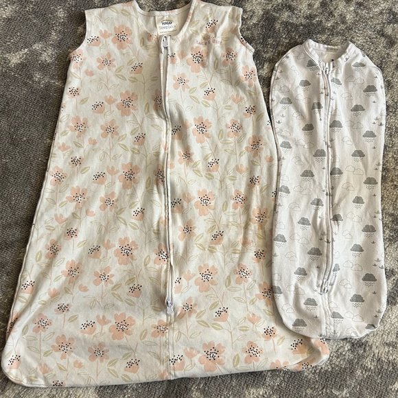 Halo-Summer Two Baby Sleep Sacks Rain clouds  NB-Floral Medium 6-12 Months - Picture 1 of 7